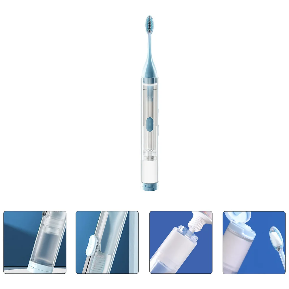 

1Pcs Sky-Blue Travel Toothbrush Case Portable Durable Leakproof Toothpaste Holder Travel Tooth Supply Storage Toothbrush