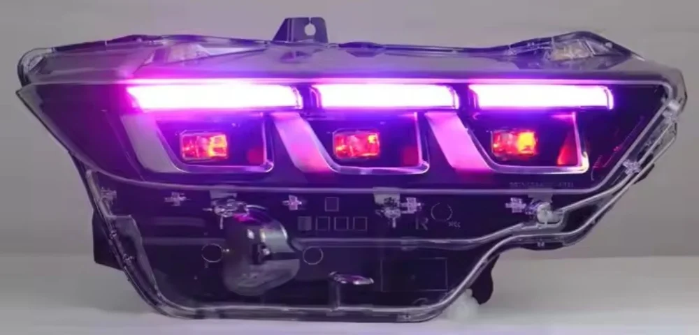 Auto-y Colorful Front Lamp LED Projector Headlights RGB DRL Animation LED Headlight s for Mustang 2024 Car Accessories