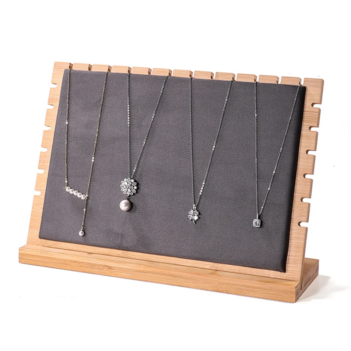 1 szt. Modny drewniany stojak na wiele naszyjników Odpinany stojak na biżuterię o dużej pojemności Stojak do przechowywania biżuterii Rekwizyty na ladę z biżuterią