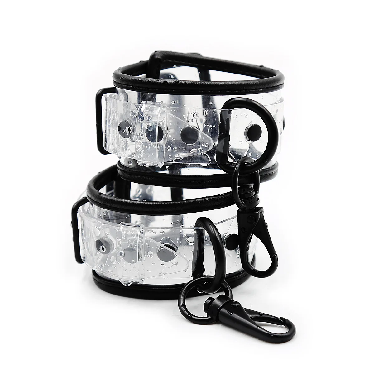 Transparent PVC Adjustable Handcuffs Ankle Cuffs Collar Neck Manacle Bdsm Bondage Restraints Fetish Sex Toys Couples kit sexshop