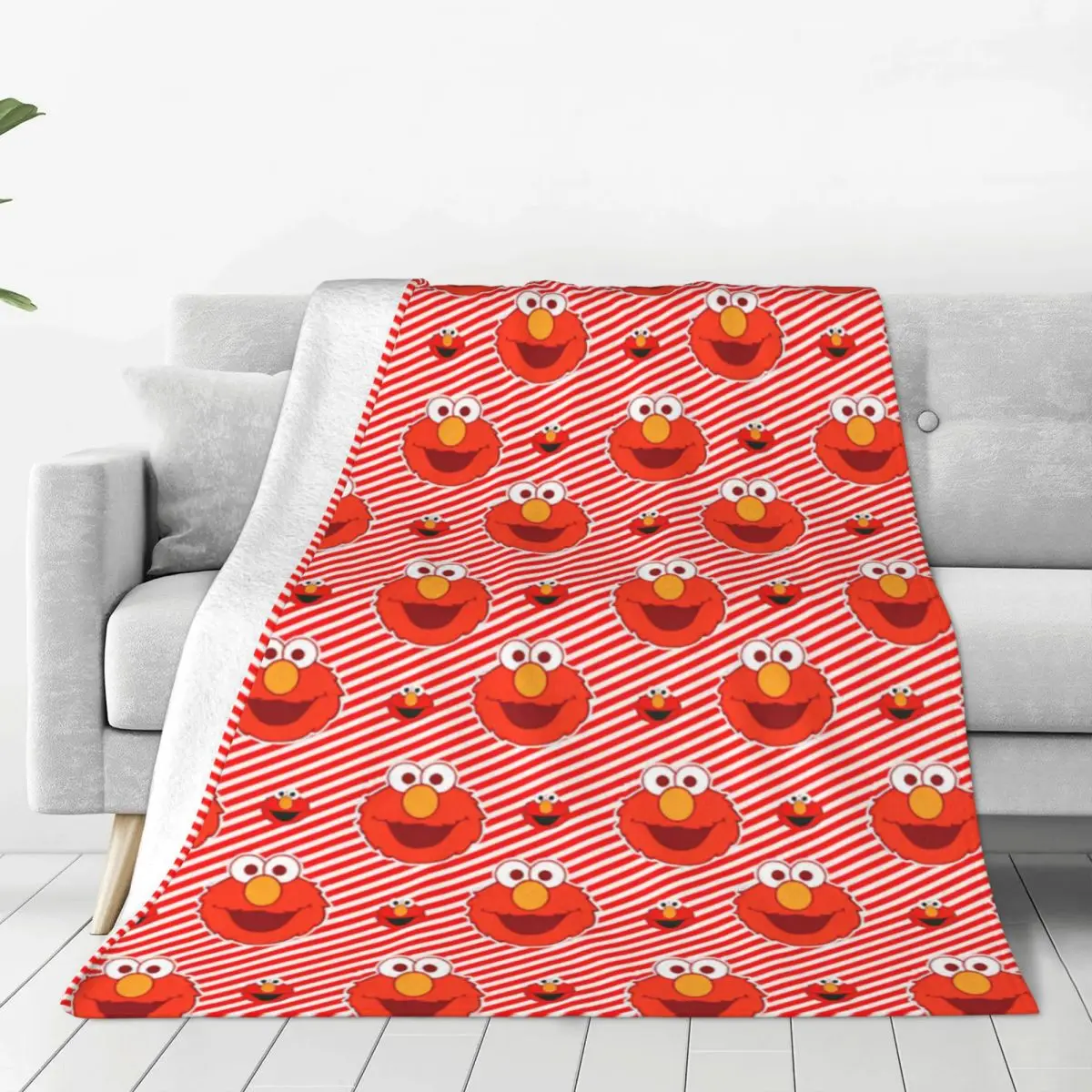 Sesame Streets Cookie Monster Fleece Blanket Cartoon Cute Throw Blanket for Home 150*125cm