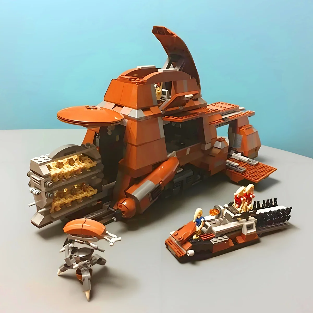 1338 Piezas MOC, Contenedor de Droides de Batalla, Transportador de Tropas de la Federación Comercial, MTT 7662, Bloques de Construcción, Modelo de Ladrillos DIY, Juguetes