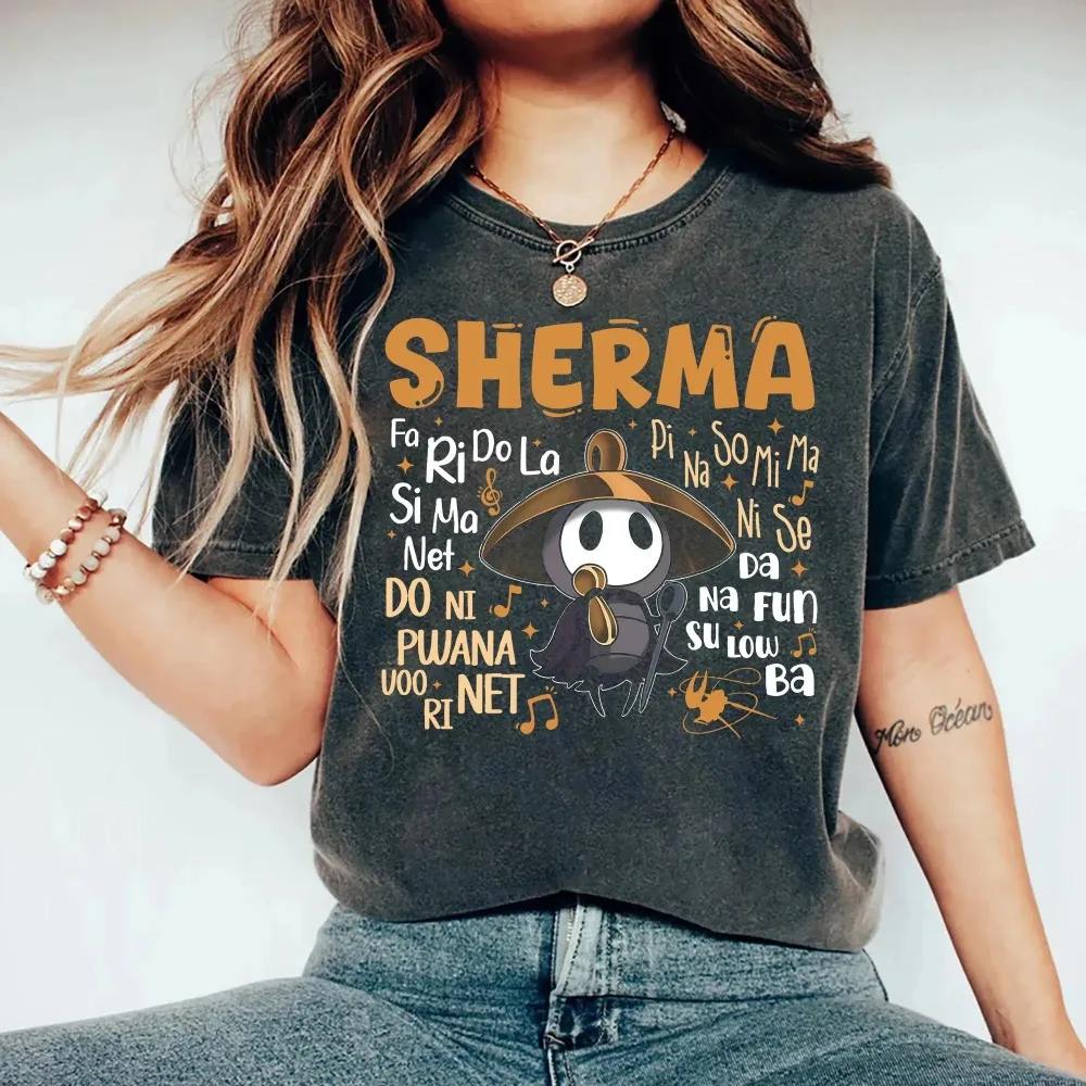 Sherma Song Camisa Hollow Knight Silksong Camiseta Ropa Gráfico Camisa de manga corta Unisex Hombres Mujeres para todas las estaciones