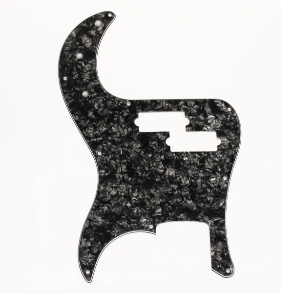 Electric Bass Guitar Pickguard Black Pearl Precision Bass Plastic Plate for Shielding and Protection