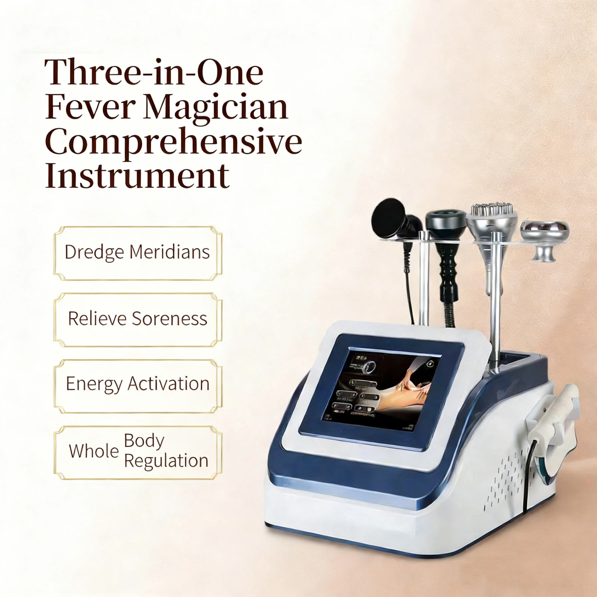 

Трехфункциональное устройство для оздоровления с термоэнергией, щетка для меридианов, устройство для прочистки меридианов, аппарат для коррекции фигуры для салонов красоты