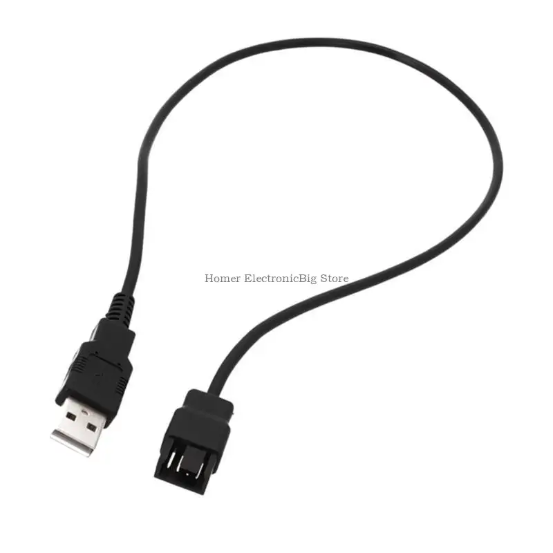 5V USB 4Pin Laptop Fan Power Cable USB ke 4Pin 3Pin Connector Adapter Cord 30cm/50/CM100CM
