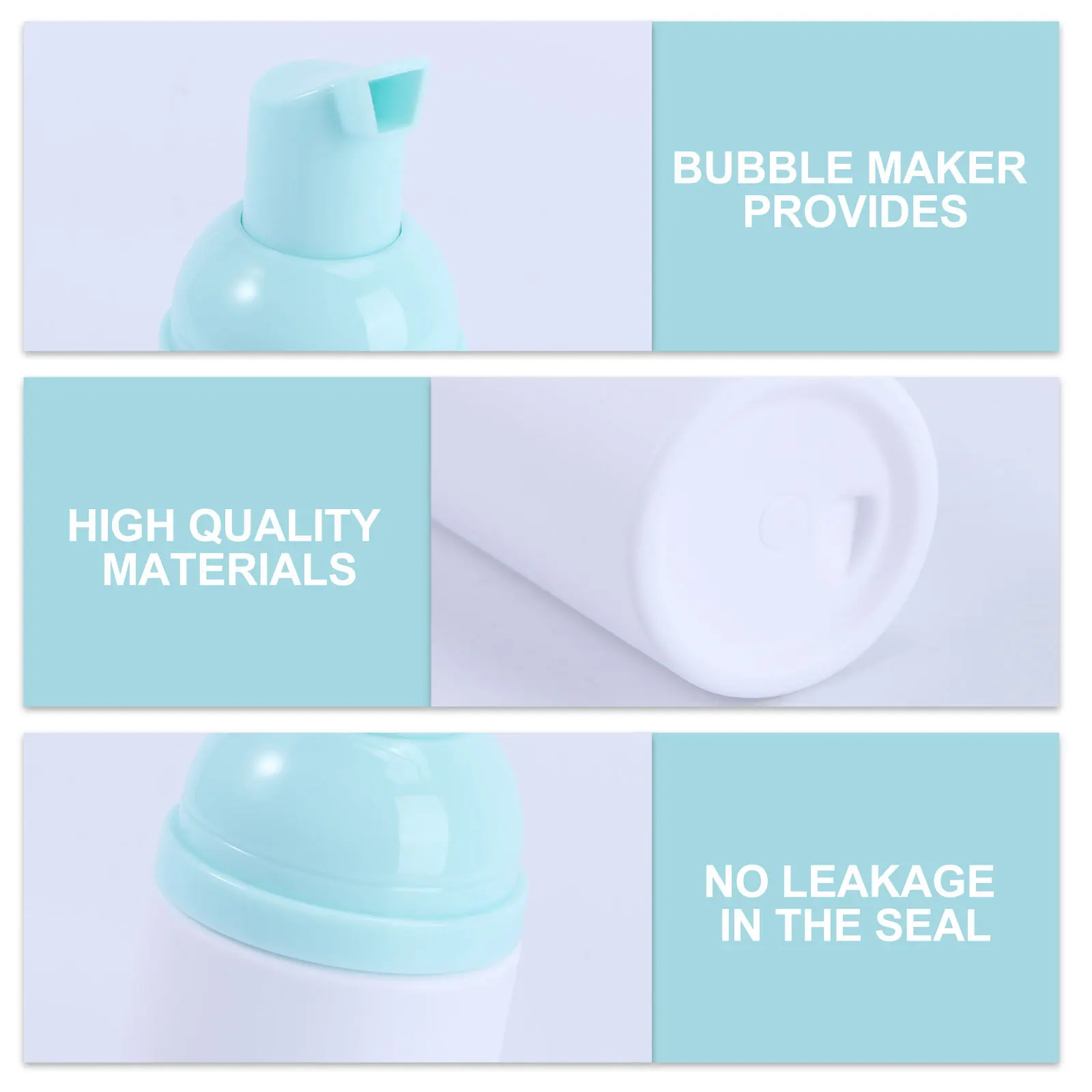 

6Pcs Foaming Bottle Plastic Portable Dispenser for Facial Hand Shampoo Shower Gel Soap Lotion Pump Bottle for Daily Use