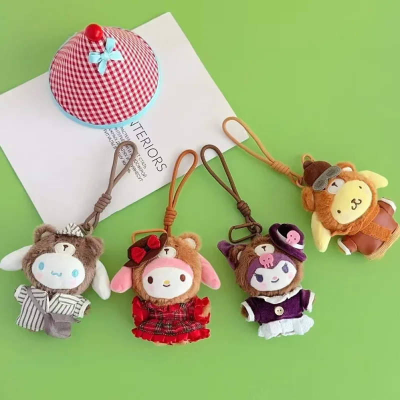 

Sanrio милый ретро семейный английский послеобеденный чай плюшевая игрушка веревка слепая коробка модная игра Shopkeeper кулон для мальчика подарок