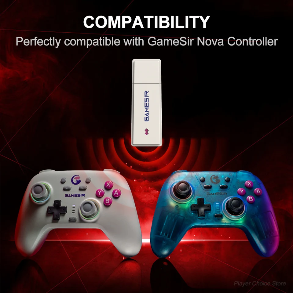 GameSir Adaptador receptor 2.4G para controlador Nova Conexión a PC Computadora Gaming Controle Dongle Plug and Play 3
