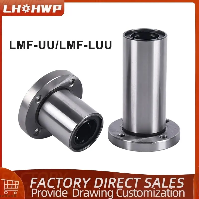 1pc Linear Bearings LMF6/8/10/12/13/16/20/25/30/35/40/50/60/80UU Linear Ball Bearing CNC Shaft Parts For CNC 3D Printer