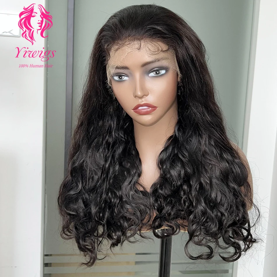 Yiwigs 200 Density Water Wave Super Double Drawn Vietnamese HD Transparent Lace Human Hair Wigs Curly 13x4 Lace Frontal Wig