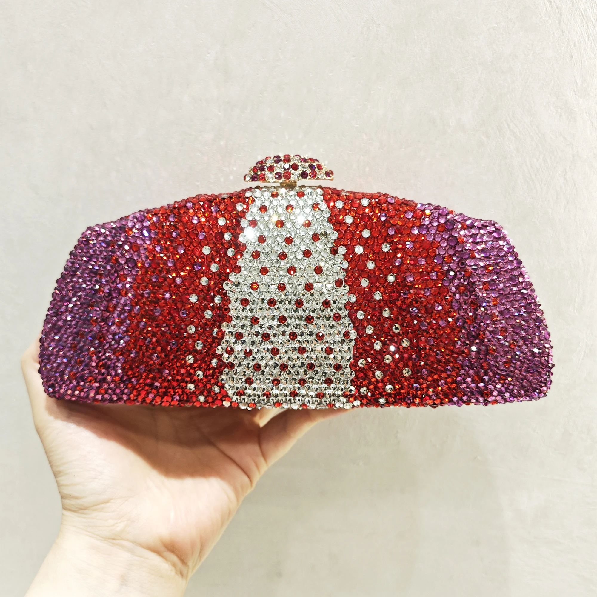XIYUAN, bolsos de mano de noche con diamantes de imitación multicolores para mujer, bolsos de mano de Metal con cristales de Boutique, bolsos de mano para fiesta de boda, bolsos de mano para el día