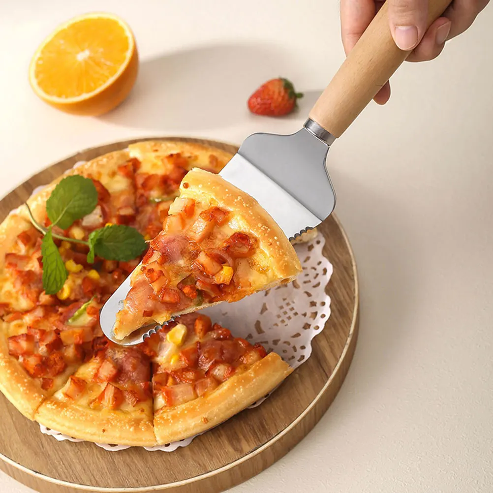

1 Set Stainless Steel Cutter Wheel Wood Handle Rust Proof Smooth Surface Kitchen Baking Tool For Pizza Cutting Slicer Pastry