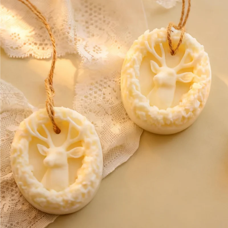 

Oval Aromatherapy Candle Decoration Silicone Mold Animals Handmade Soap Mould Gypsum Plaster Crafts Molds