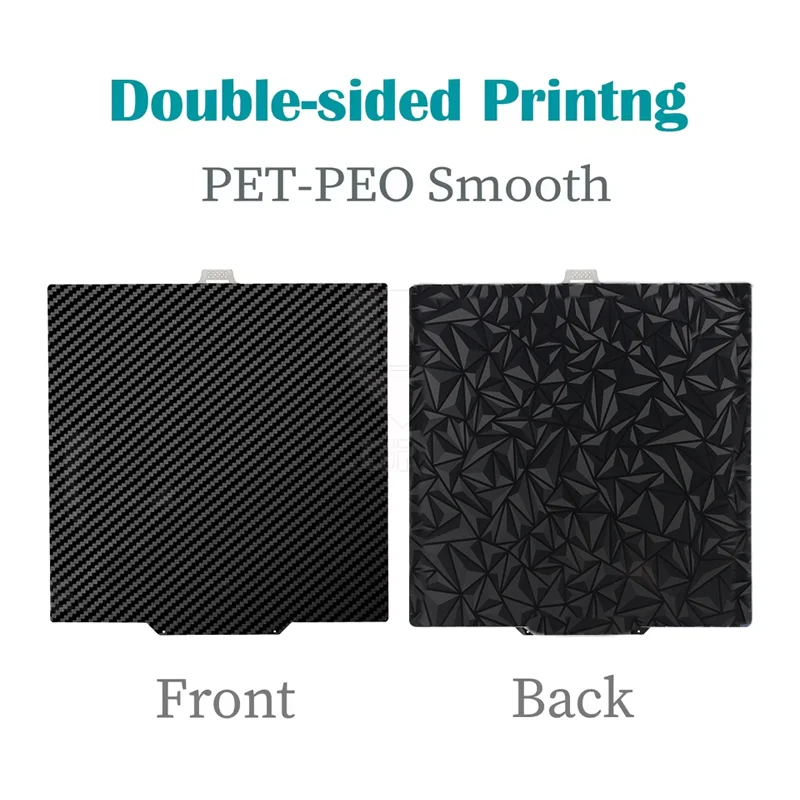 Qidi Max 4 Smooth Build Plate 390x390mm PEO/Carbon Fiber PET/PEY Double Sided Can Use Spring Steel Sheet Flexible Heat Bed