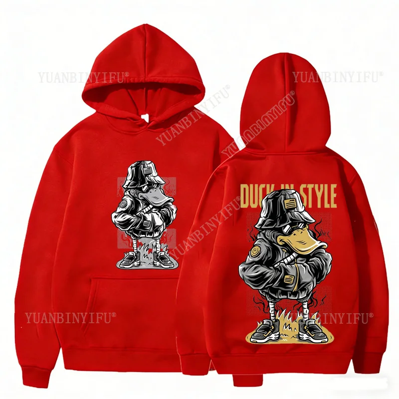 

Harajuku Classic Daffy Duck Funny Cartoon Printing Streetwear Unisex Autumn and Winter Hoodies Sportswear Classic Street Fashion