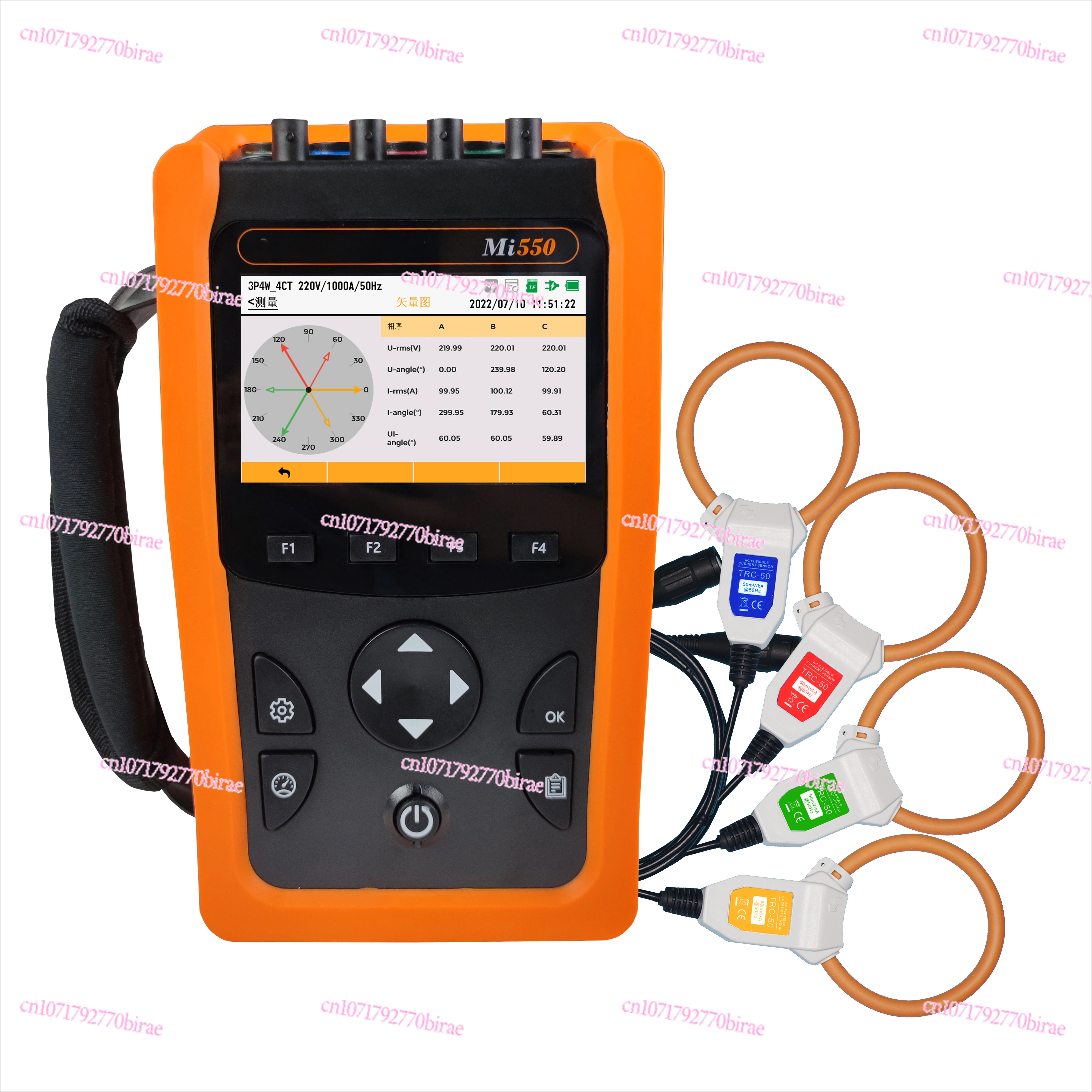 

Portable Electricity Meter Energy Logger Handheld 3 Phase Data Recorder Rogowski Power Quality Analyzer