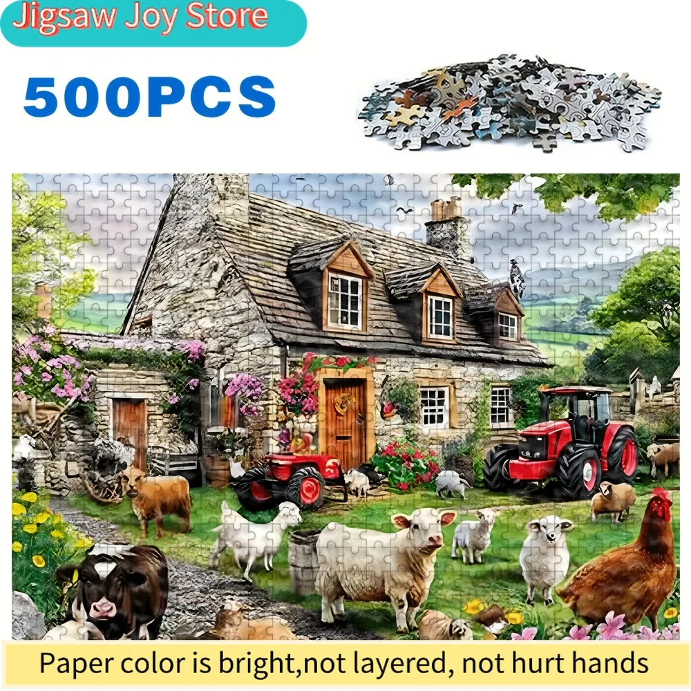 ปริศนาสำหรับผู้ใหญ่ 500/1000 ชิ้น คุณภาพสูง เกมครอบครัวที่สนุกสนานเพื่อคลายเครียด เหมาะสำหรับวันเกิด คริสต์มาส ฮาโลวีน