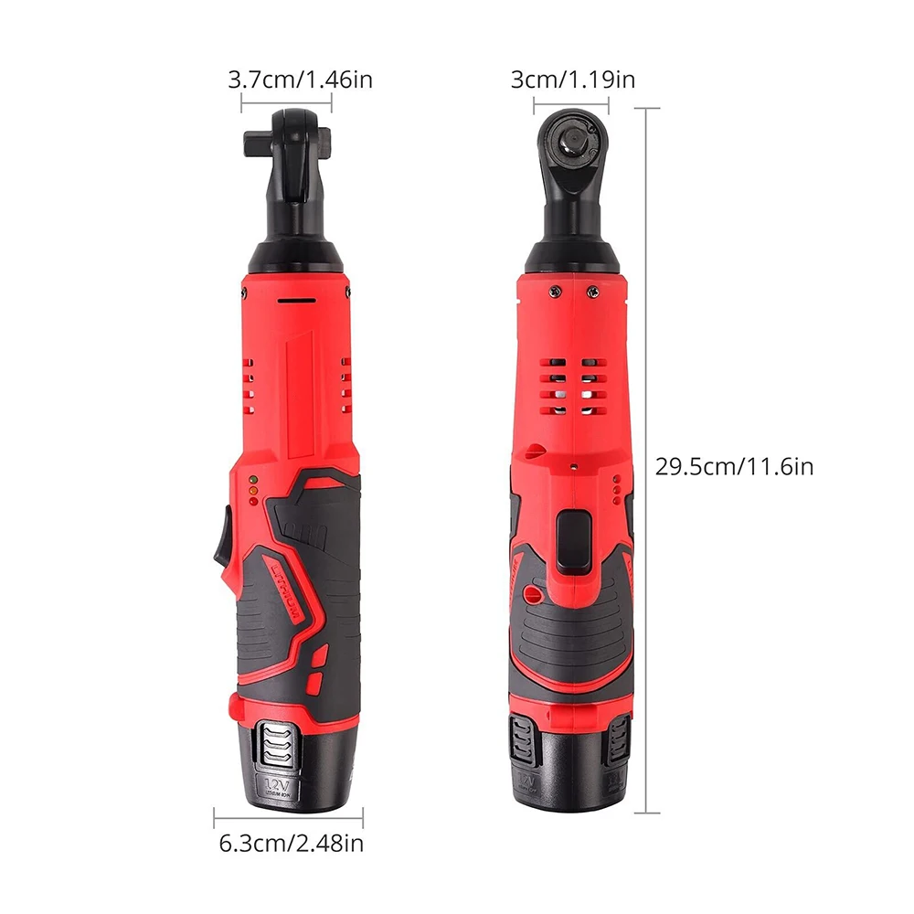 45NM Cordless Electric Wrench 12V 3/8 Ratchet Wrench set Angle Drill Screwdriver to Removal Screw Nut Car Repair Tool