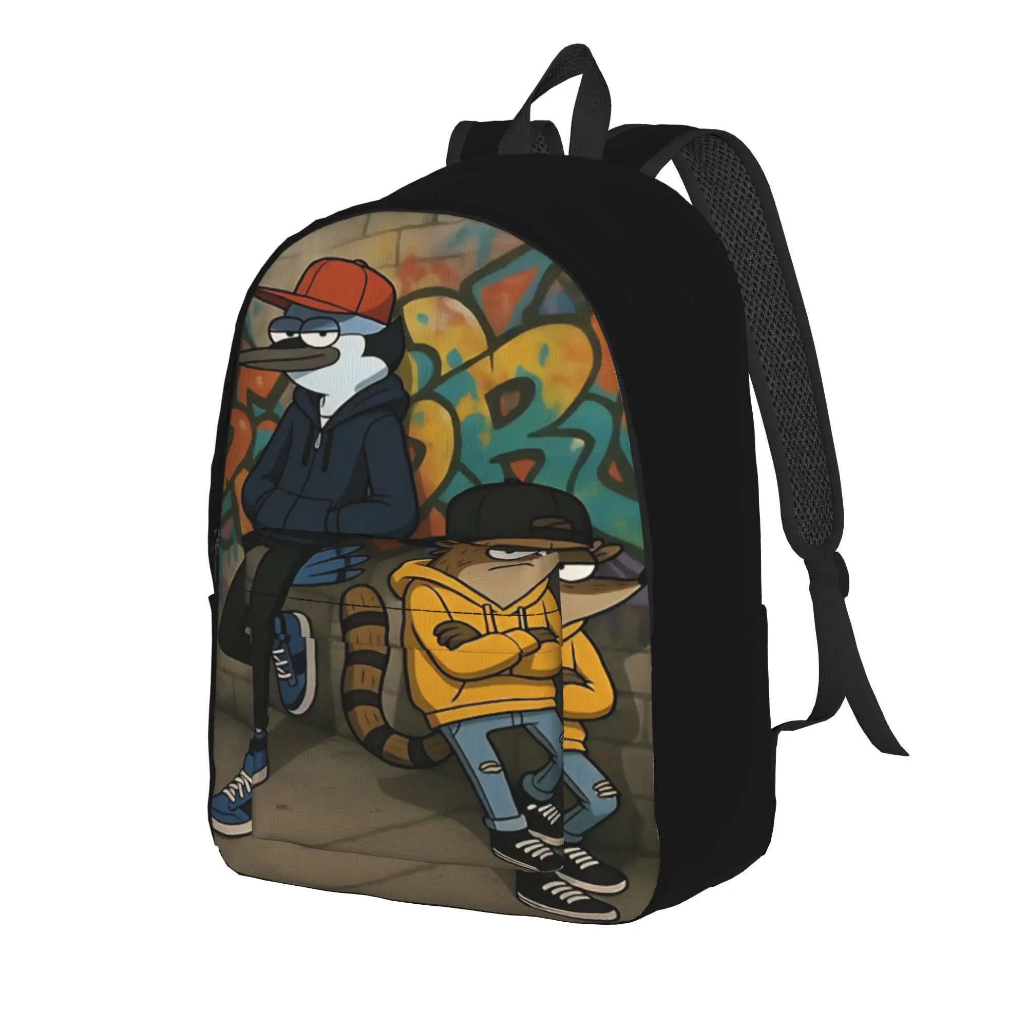 R-Regular show Schoolbag Back to school season vibrant retro  Dual-Use Backpack
