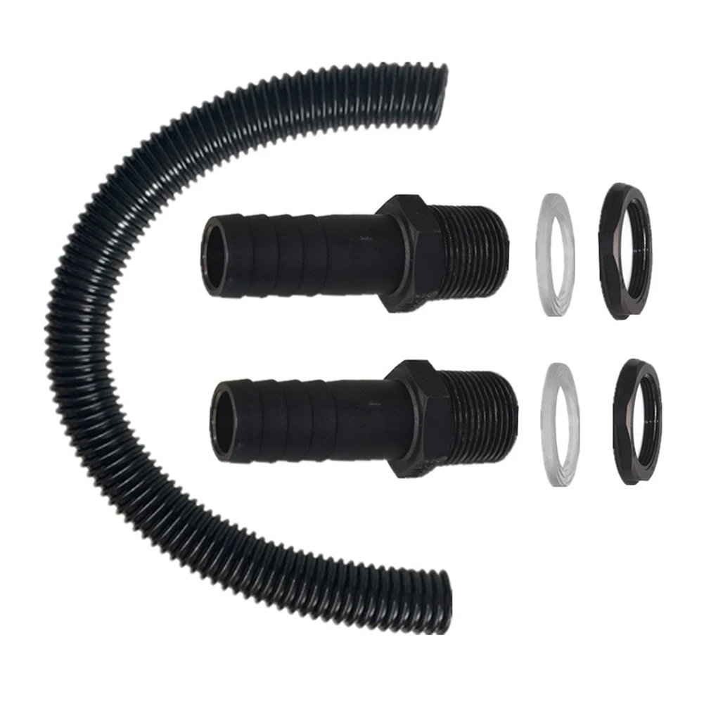 Two Water Butt Interconnection Kit with 50cm Pipe 25mm Connectors Nuts and Washers Designed for 3/4 Thread Compatibility