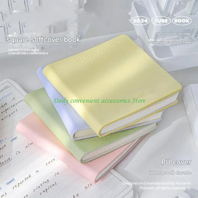 97QB Buku Catatan Kulit Softcover 80 Lembar Buku Catatan Menulis Jurnal Saku Tidak Bergaris untuk Membuat Sketsa Jurnal Inci