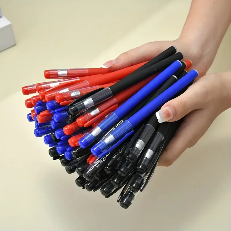 12/24pcs 0.5mm Gel Pen, GP380 High-End Ink Roller Ball Pen, Smooth and Continuous Writing, Suitable for Students, Office, Exam