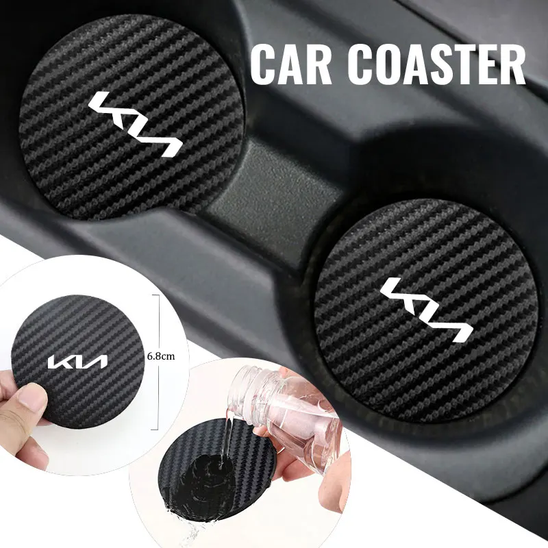 2pcs Car Cup Holder Anti Slip Insert Coaster Pads Accessories For KIA Rio K5 K2 Sportage Ceed Sorento Picanto Stinger Soul