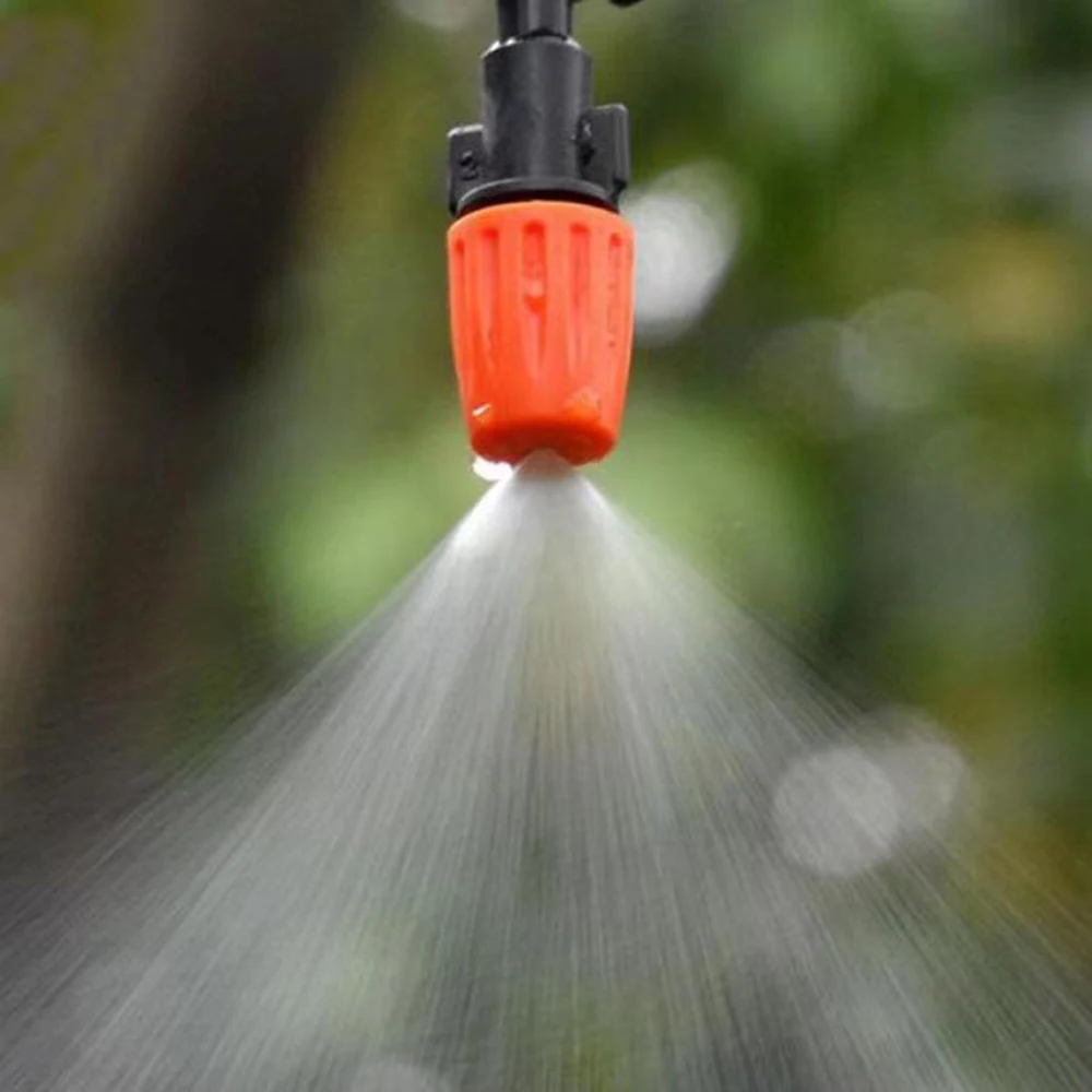 Fog Nozzles irrigation system Portable Misting Automatic Watering 5-40m Garden hose Spray head with 4/7mm tee and connector