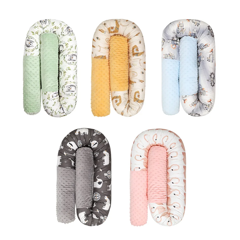 الطفل السرير تحطم حاجز الوليد سرير الوفير وسادة طويلة للطفل النوم وسادة المهد سياج غرفة الاطفال الفراش حامي #4