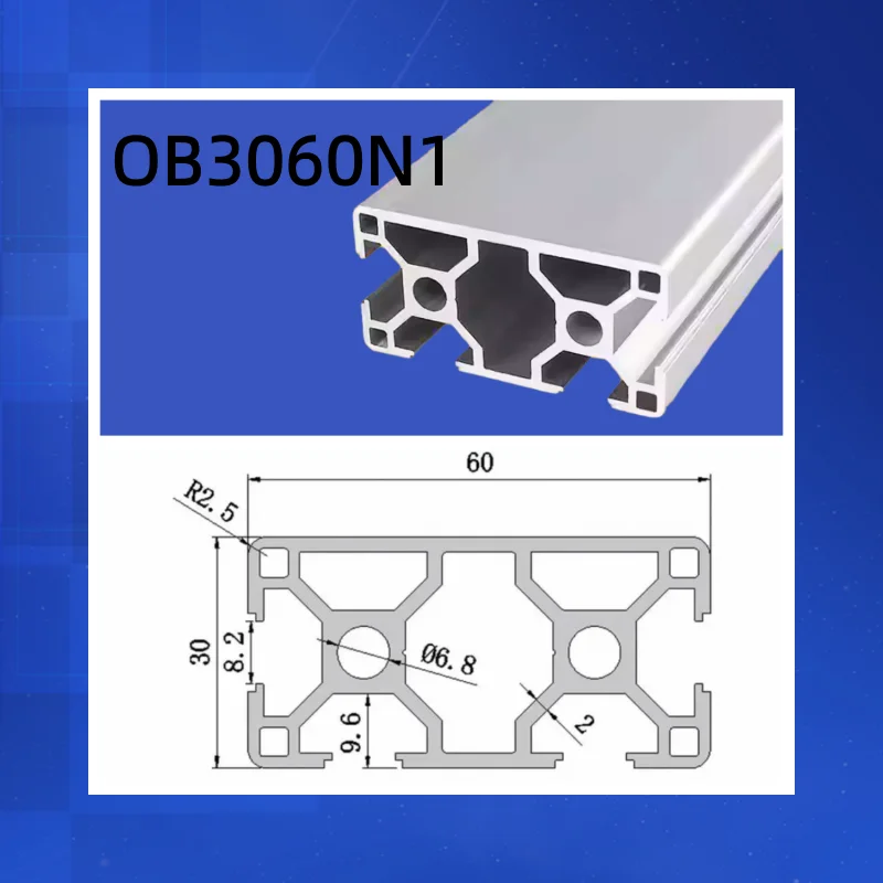 

3060N1 экструзионный алюминиевый профиль 2500 мм, стандарт ЕС, алюминиевый профиль с ЧПУ, детали 3D-принтера, направляющая для анодного провода, алюминиевый профиль