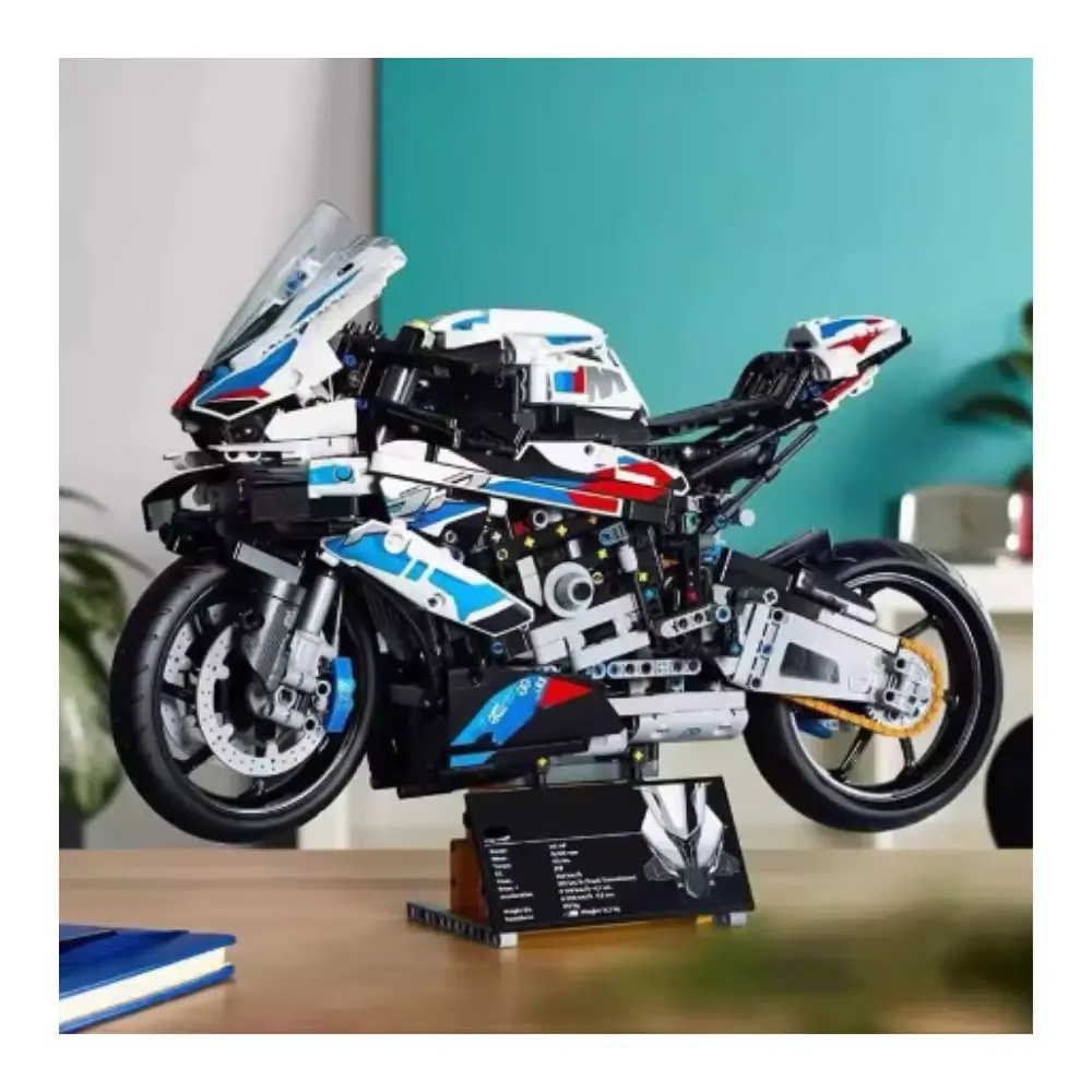 M1000RR MOC Bricks Technical Motorcycle 42130 Model Building Kits for Adult Construction Motorbike Block Birthday Christmas Gift