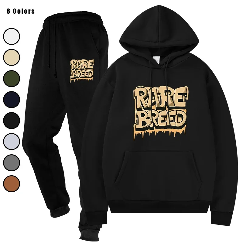 

Basic Fleece Hoodies And SweatPants Set Men's Track Suit Sportswear Premium Fleece Unisex Ensemble for Jogging Training