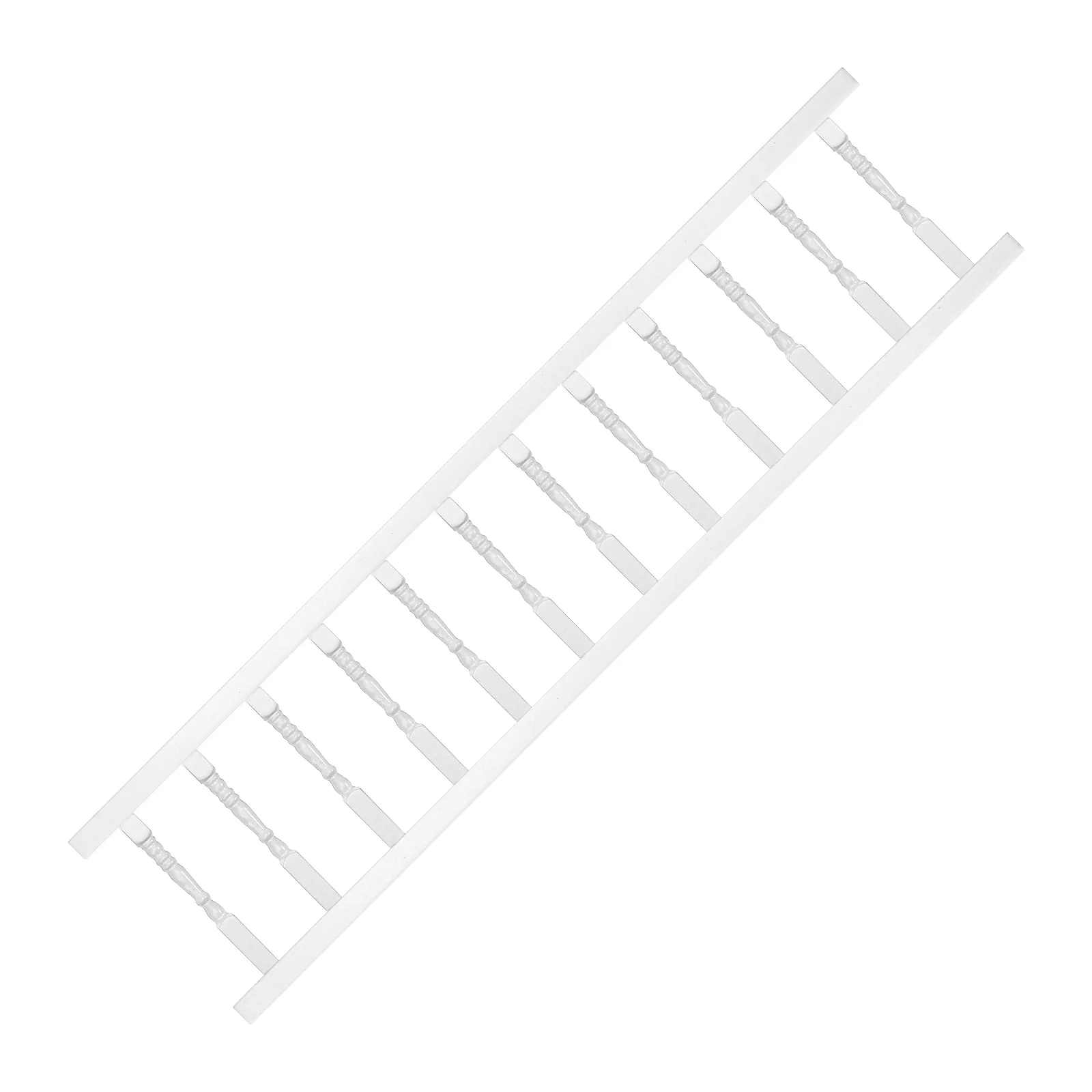 White Column Railing Wooden Handrails Mini House Furniture Miniature Decoration Ornament Toy Adornment