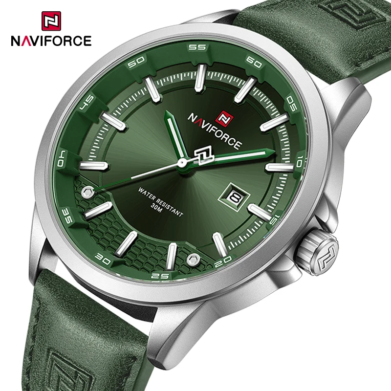 

NAVIFORCE Роскошные мужские наручные часы Кварцевые спортивные часы на открытом воздухе 3ATM Водонепроницаемые часы для мужчин Календарь с автоматической датой Повседневные Reloj Hombre 2025