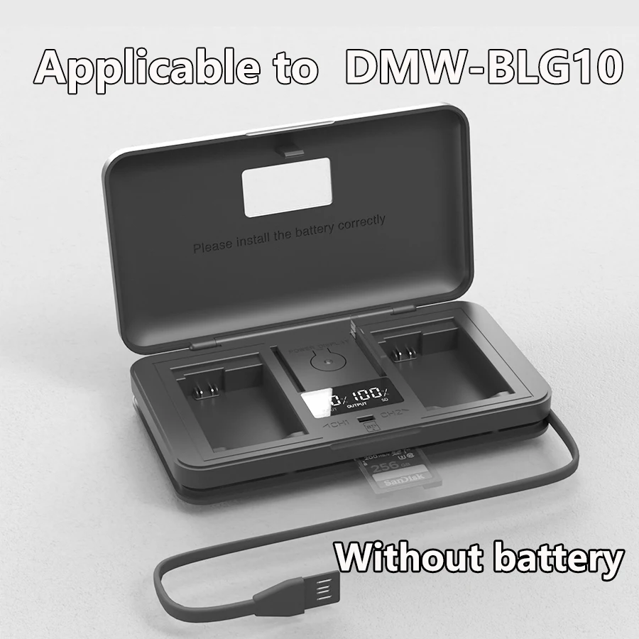 DMW-BLG10 BLE9E battery charger is used for Panasonic DC-G100 DC-ZS80 DC-GX9 DC-LX100 II DC-ZS200 DC-ZS70 DMC-GX80/GX85/ZS60
