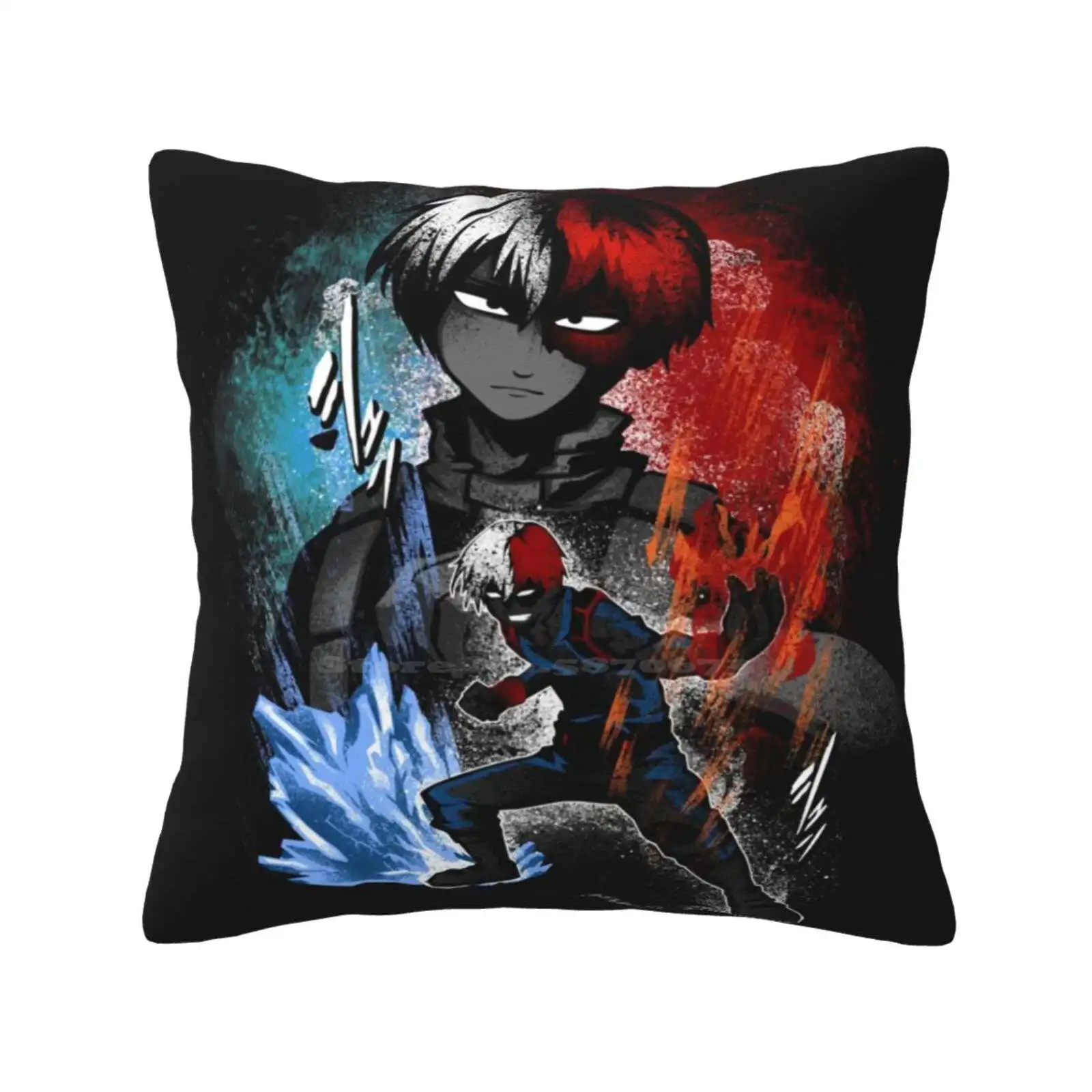 Hero Engine Half Cold Half Hot Bedroom Office Hug Pillowcase Shoto Todoroki Todoroki Mha Shoto Mha Boku No Hero Academia My