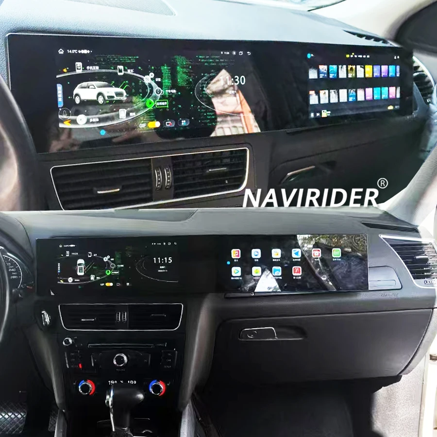 

21" QLED Dual Screen 8+256GB Android 13 For Audi Q5 2009-2017 Car GPS Navigation Auto Radio Stereo Multimedia CarPlay Head Unit