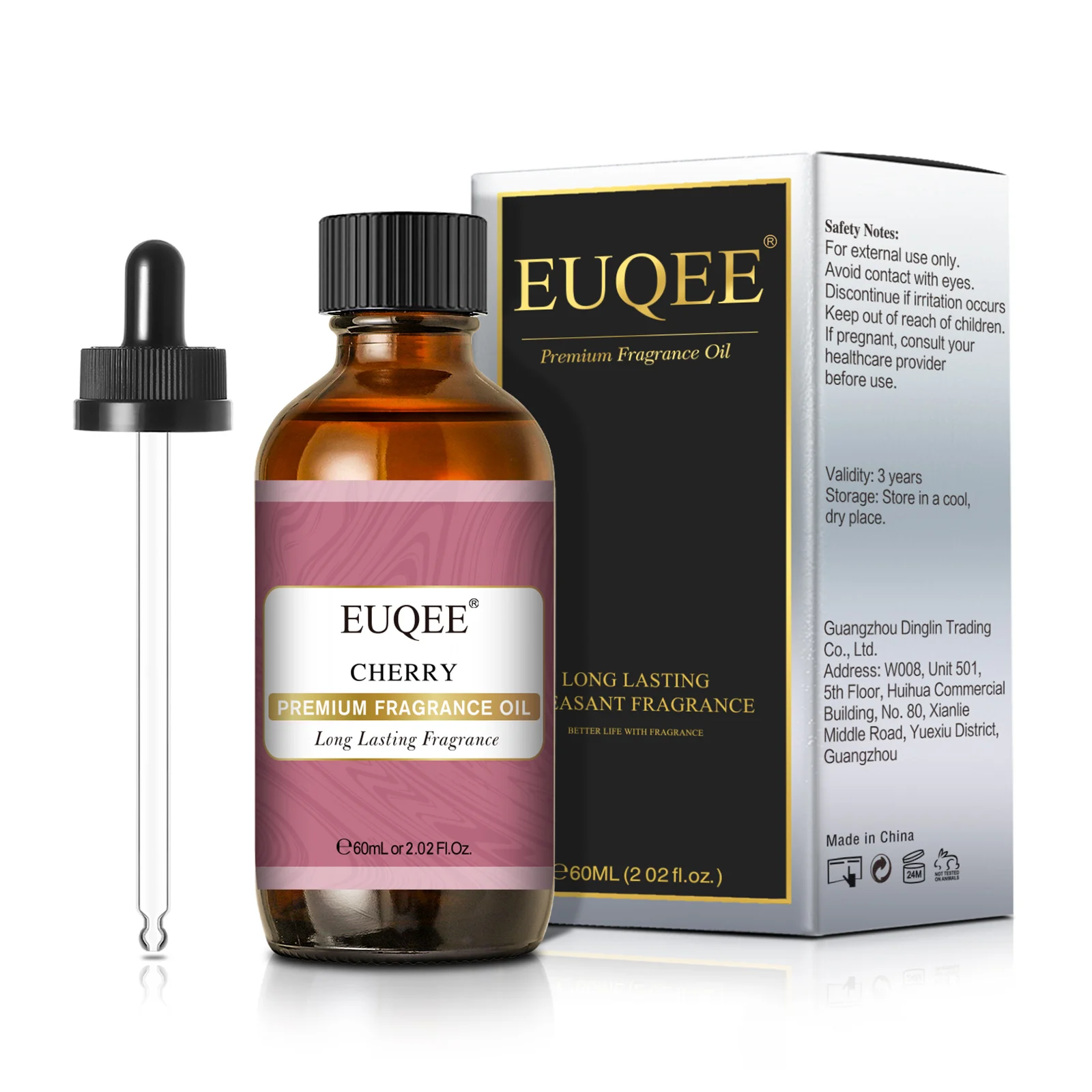 EUQEE 60ML Furity Fragrance Oils With Dropper For Aromatherapy,Diffusers,Humidifiers Cherry Strawberry Lemon Sweet Aroma Oil