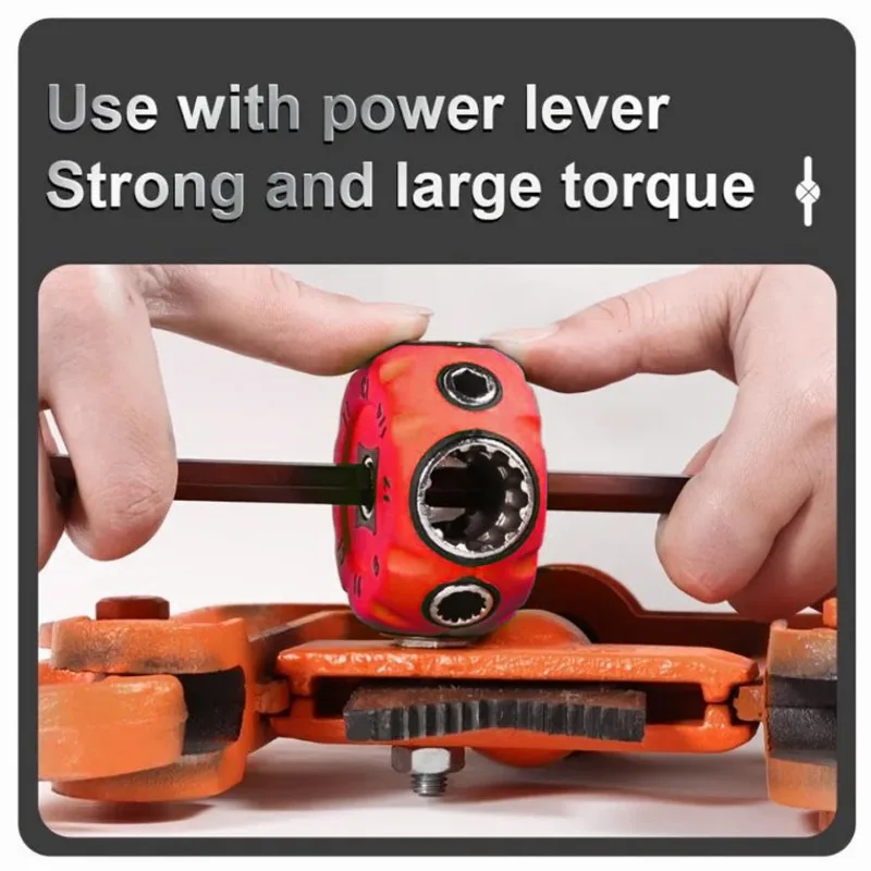 Multi Functional Socket Wrench Portable Universal Socket Eight in One Palm Lightning Mini Ratchet Wrench