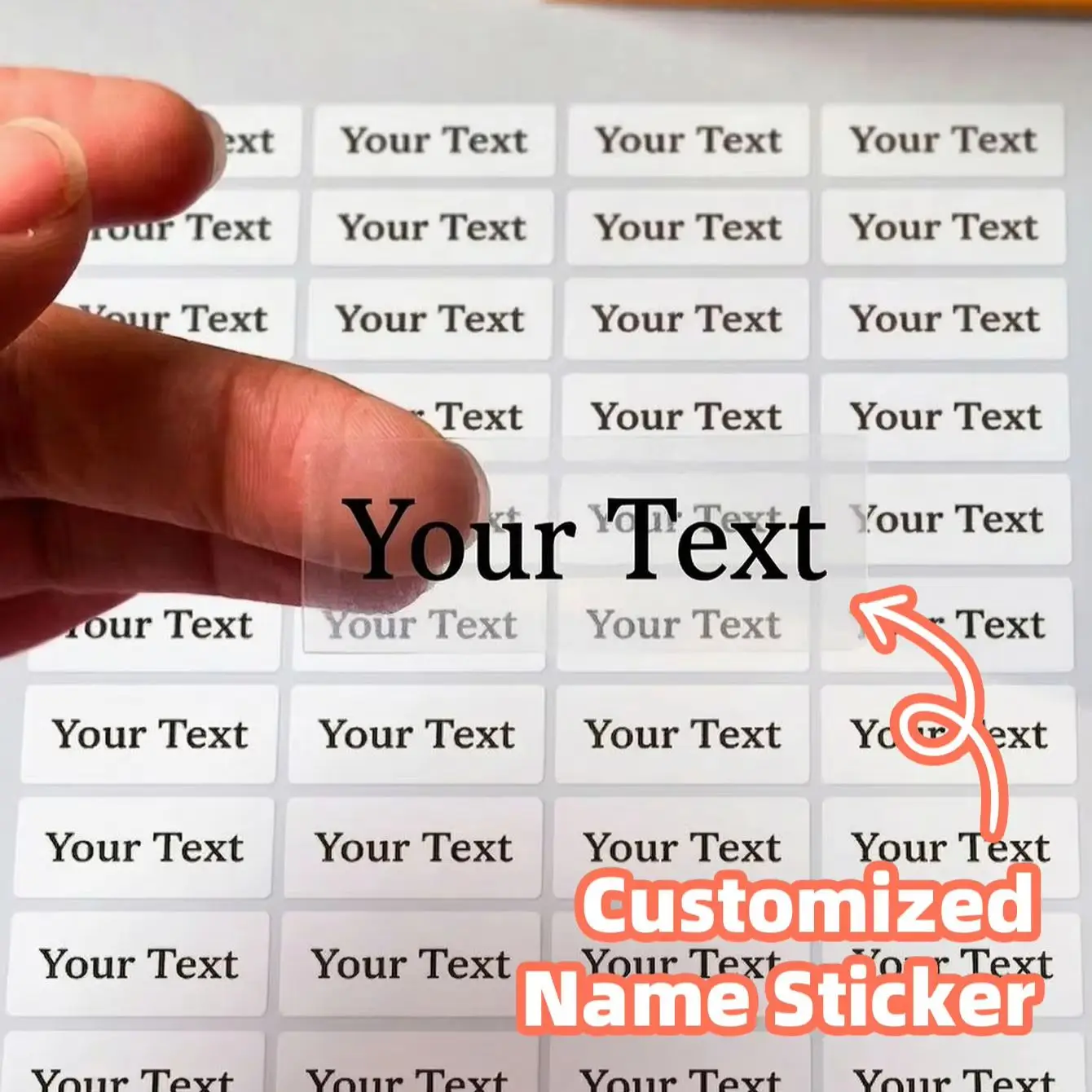 1-240Pcs Custom Name Stickers Personalized Waterproof Labels Wall Racks Stationery Pouches Luggage Boxes Bins Marking Tags