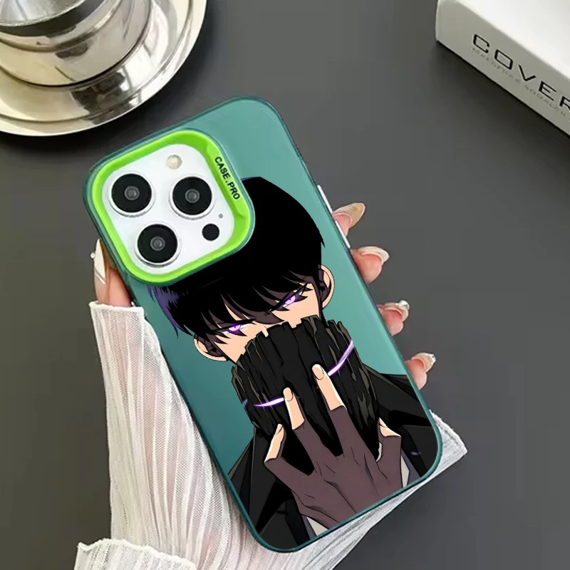 Solo Leveling Anime For Apple iPhone 15 14 13 12 11 X XS XR 8 7 Plus Pro Max Matte Colored Silver Phone Case