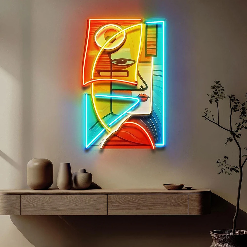 Colorful Abstract Neon Sign for Bedroom Living Room Decor Home Wall Art Decoration Led Light Bar Pub Personalized Neon Sign