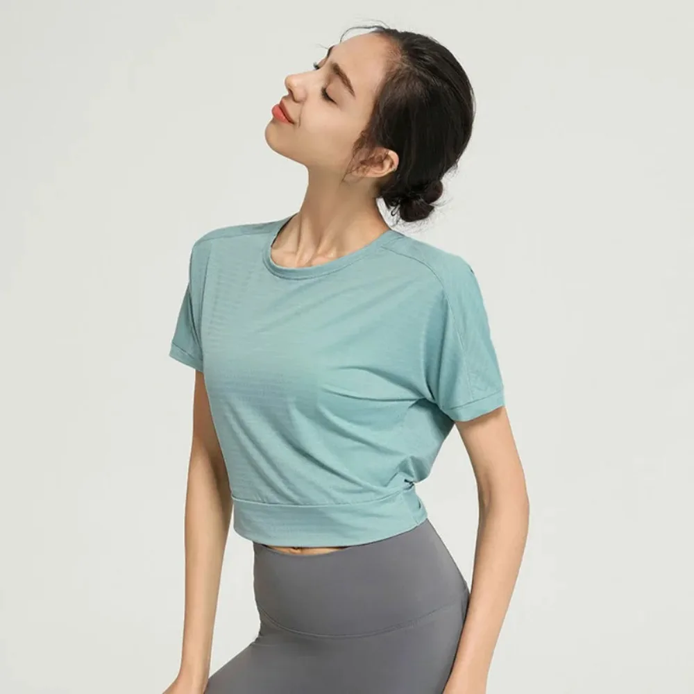 Women\'s Yoga Backless Crop Top - Sexy Loose Gym Fitness Sportswear for Running Workout, Breathable Sports T-shirt & Jogger Vest