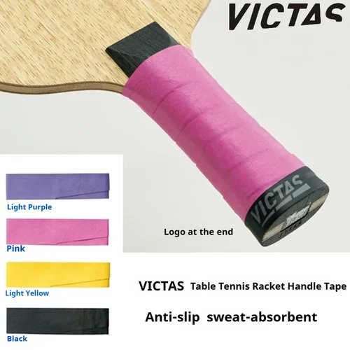VICTAS-Cinta adhesiva de mano para raqueta de tenis de mesa, antideslizante, absorbente de sudor, 4 colores, cinta adhesiva para mango de raqueta, 1/2 Uds.