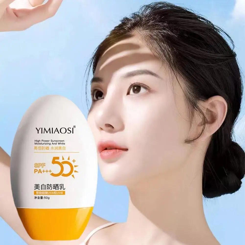 50g Face Sunscreen Refreshing Oil Control Sunscreen Isolation Face Sunscreen Outdoor Cream SPF50 UV Whitening T9R1