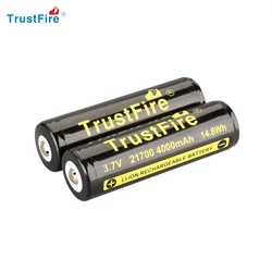 TrustFire 21700 3.7V 4000mAh Real Capacity Li-Ion Rechargeable Battery With PCB For Flashlight Electronic Toy Batteries Power