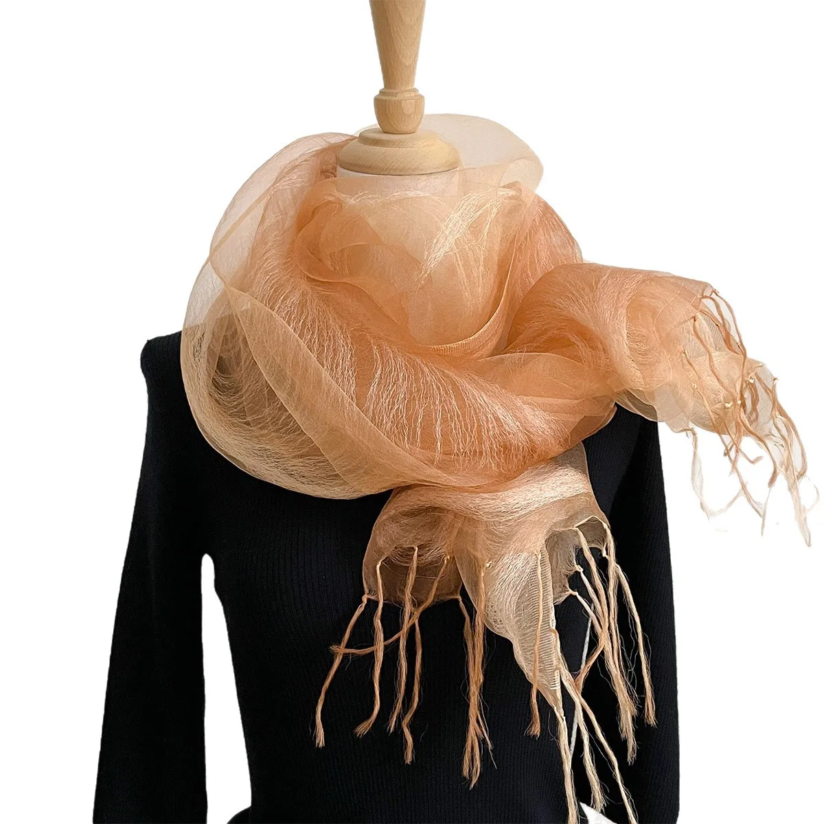 New 100% Natural Silk Scarf Women Hairband Foulard High Quality Bandana solid Scarves Female Headkerchief long Shawl Wrap