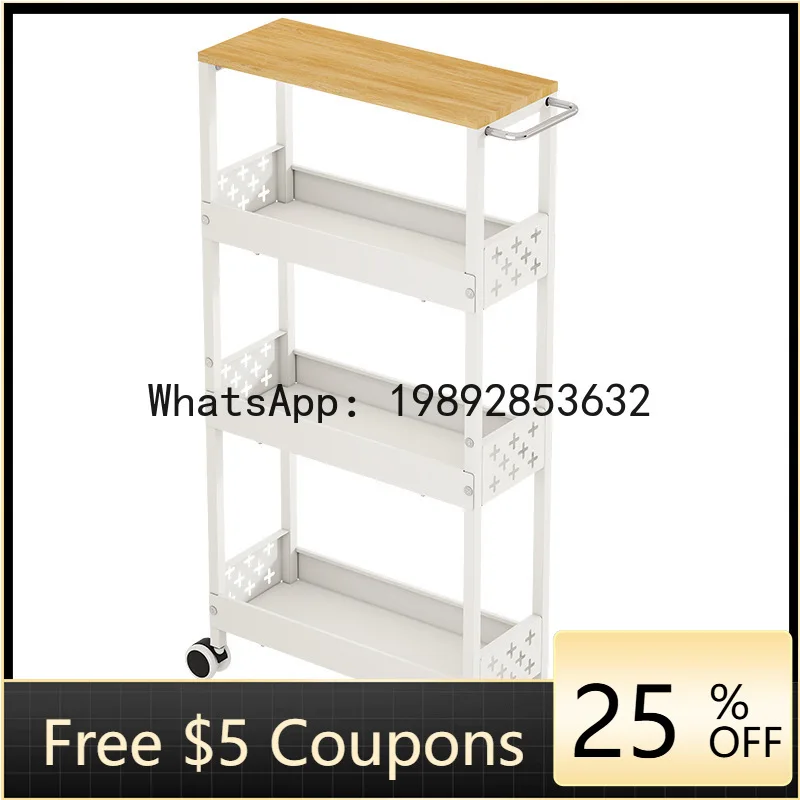 

Z7 kitchen crevice rack bathroom washing machine side pull narrow side storage trolley