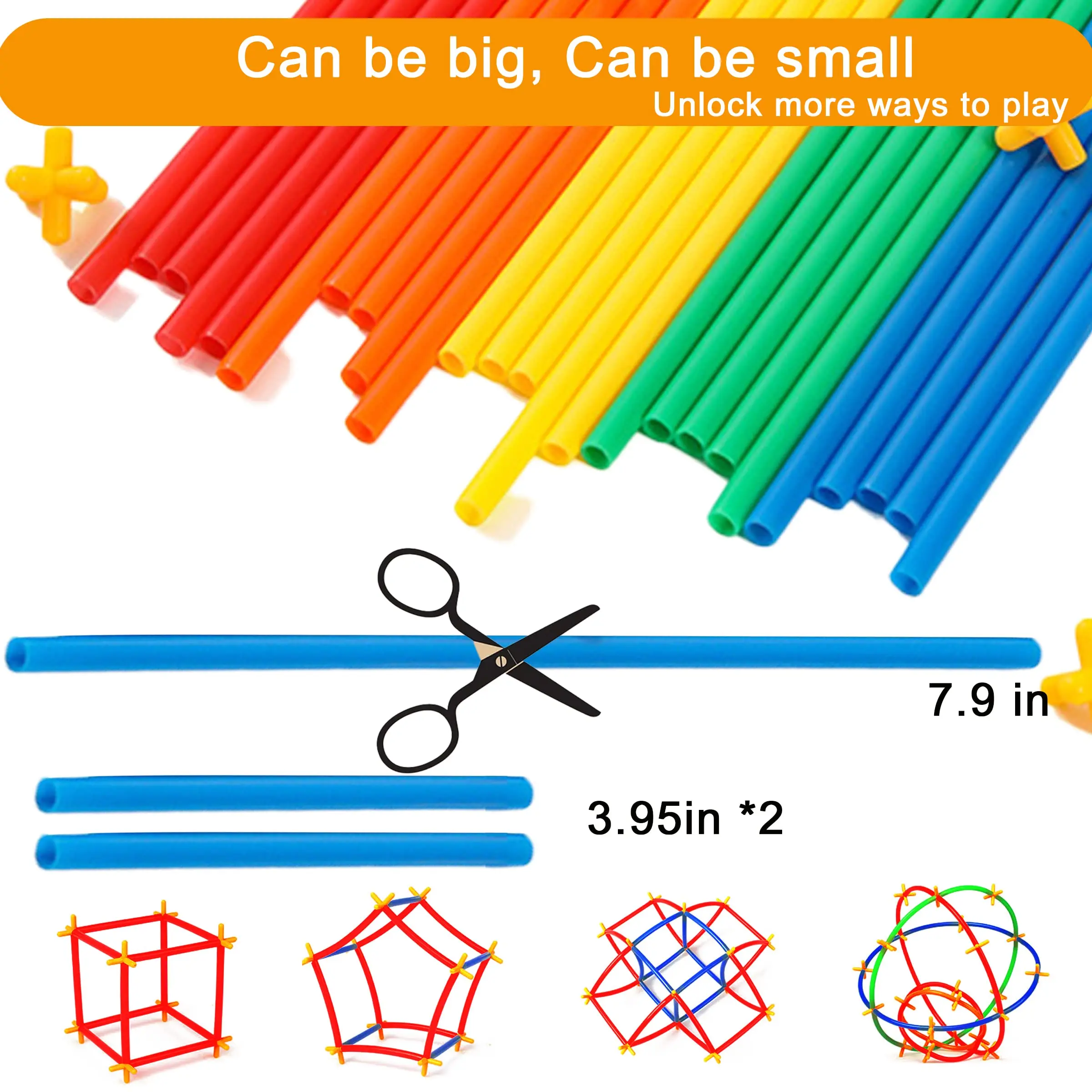 100pcs Children\'s DIY Education Montessori Grass Block Creative Assembly Toys for Parent Child Interaction Kindergarten Gifts